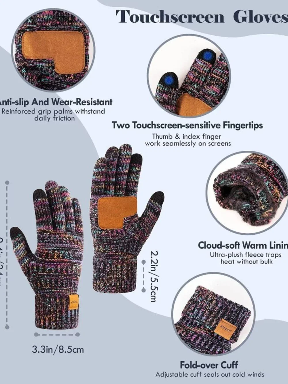 Cozy Winter Beanie, Scarf & Touchscreen Gloves Set for Women - Warm 3-in-1